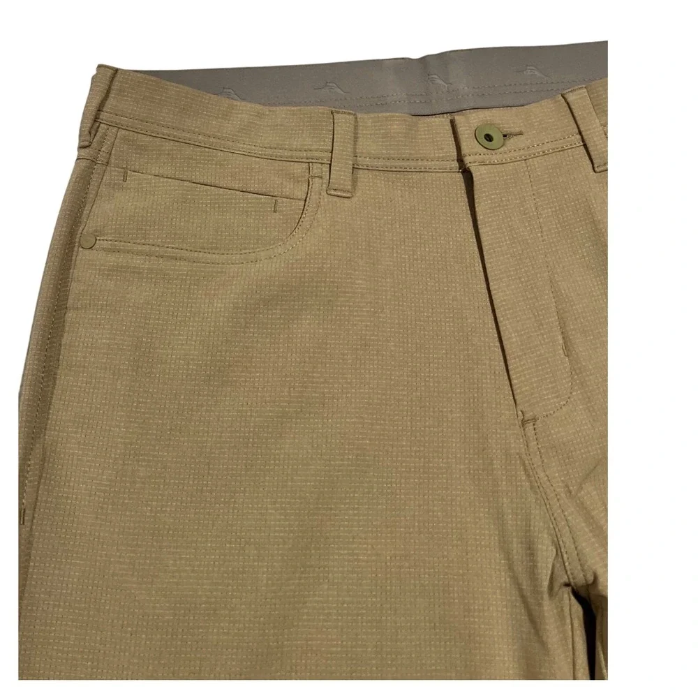 Tommy Bahama‎ Mens 35x30 Pineapple Print Tan Stretch 5-Pocket Pants
